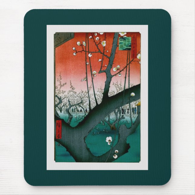 Sleeping Dragon Plum, Kameido Hiroshige Fine Art Mouse Pad (Front)
