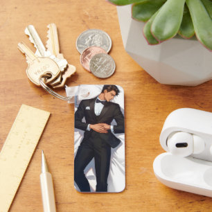 Sleeping Elegant Anime Man Keychain