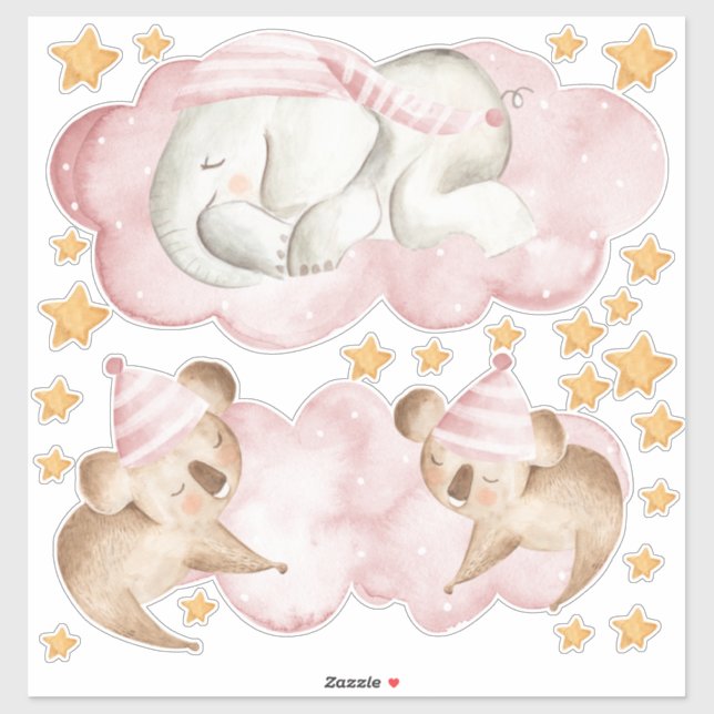 Sleeping Elephant Koala Bear Bedroom Set of  (Sheet)