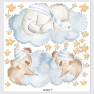 Sleeping Elephant Koala Bear Bedroom Set of