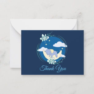 Sleeping Elephant Thank You Card