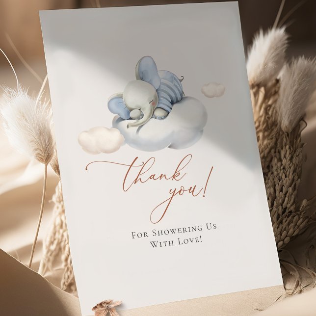 Sleeping Elephant Thank You Enclosure Card (Creator Uploaded)