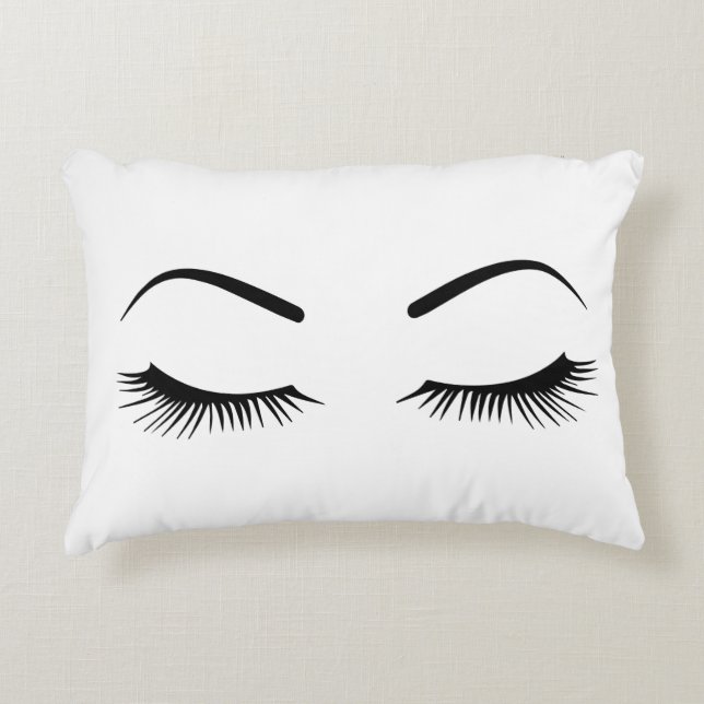 Sleeping Eyes Accent Pillow (Front)