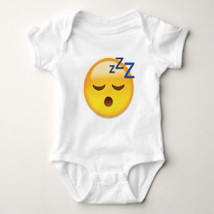 Sleeping Face Emoji Baby Bodysuit