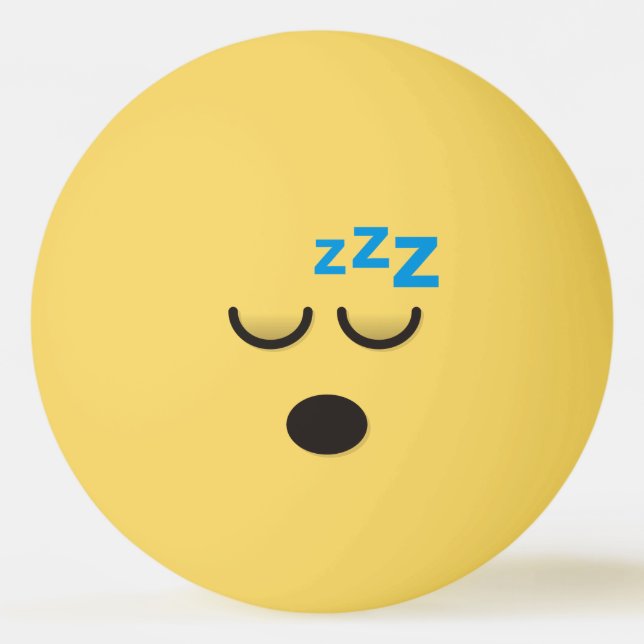 Sleeping Face Ping Pong Ball (Front)