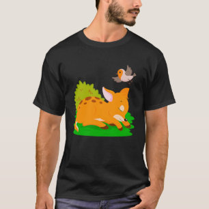 Sleeping Fawn Cute Deer Baby Boys Girls Deer T-Shirt