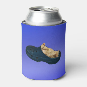 Sleeping Fluffy Kitten In Croc Shoe, Can Cooler