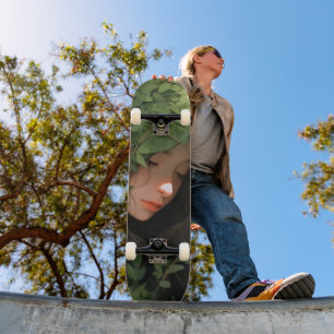 Sleeping Forest Girl Anime Skateboard