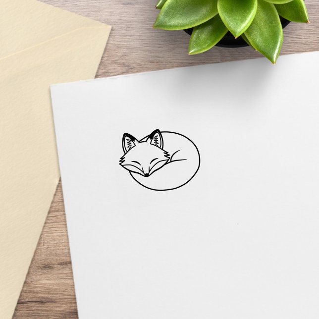 Sleeping Fox 2 Rubber Stamp (Creator Uploaded)