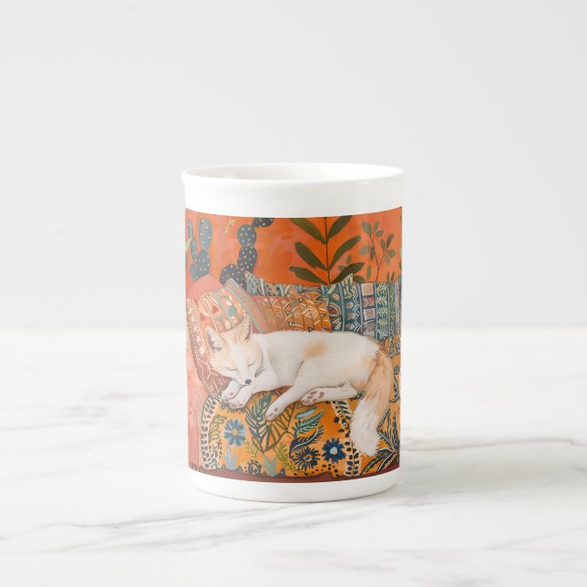 Sleeping Fox Bone China Mug (Front)