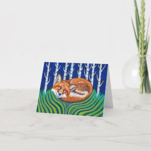 Sleeping Fox Card