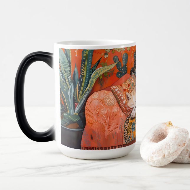 Sleeping Fox Magic Mug (With Donut)