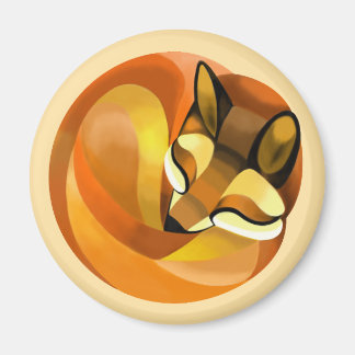 Sleeping fox magnet