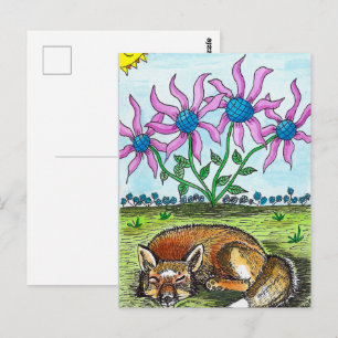 Sleeping Fox Postcard