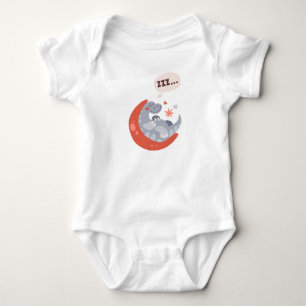 Sleeping funny kids dragon  baby bodysuit