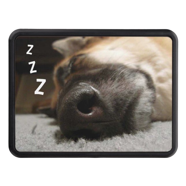 Sleeping German Shepherd Trailer Hitch Cover (Front)