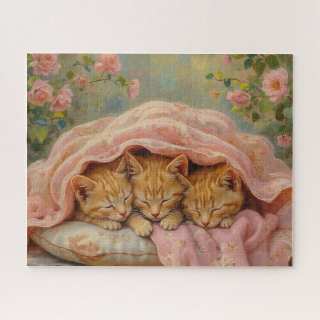Sleeping Ginger Kittens Jigsaw Puzzle (Horizontal)