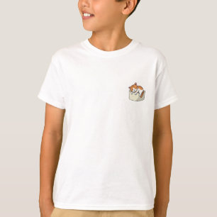 Sleeping Ginger Tabby Cat Kids T-Shirt