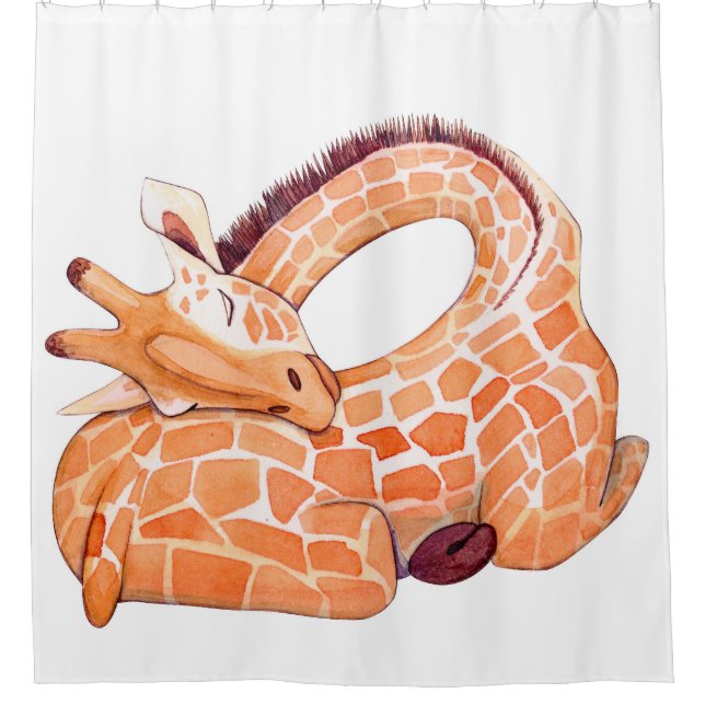 Sleeping Giraffe: Gentle Watercolor (Front)