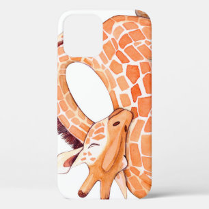 Sleeping Giraffe: Gentle Watercolor iPhone 12 Case