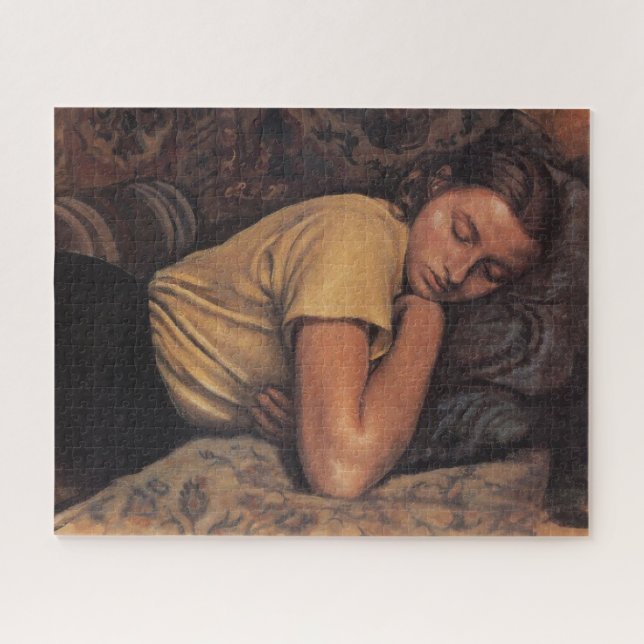 Sleeping Girl (by Serebriakova) Jigsaw Puzzle (Horizontal)