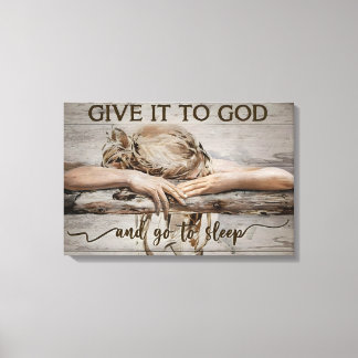 Sleeping Girl Wall Art Canvas, Give It To God