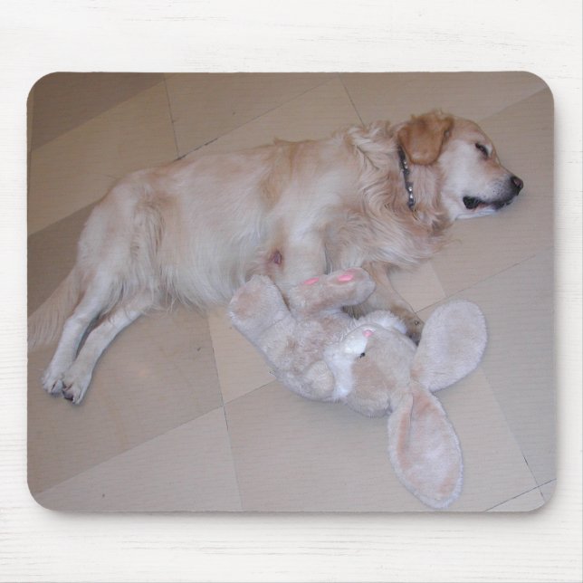 Sleeping Golden Retriever Mouse Pad (Front)