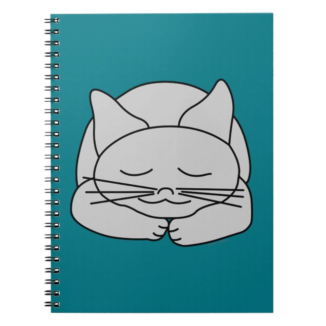 Sleeping Grey Cat Notebook (Front)