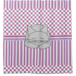 Sleeping Grey Cat Pattern