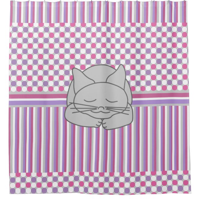 Sleeping Grey Cat Pattern  (Front)