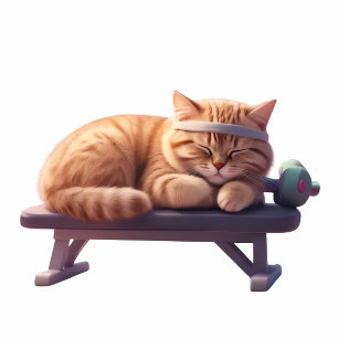 Sleeping Gym Kitten Coffee Mug