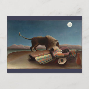 Sleeping Gypsy by Rousseau Postcard