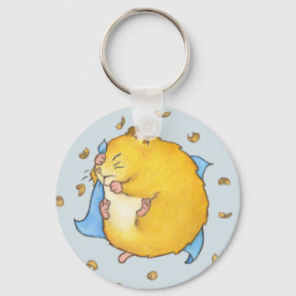 Sleeping Hamster Ted Keychain
