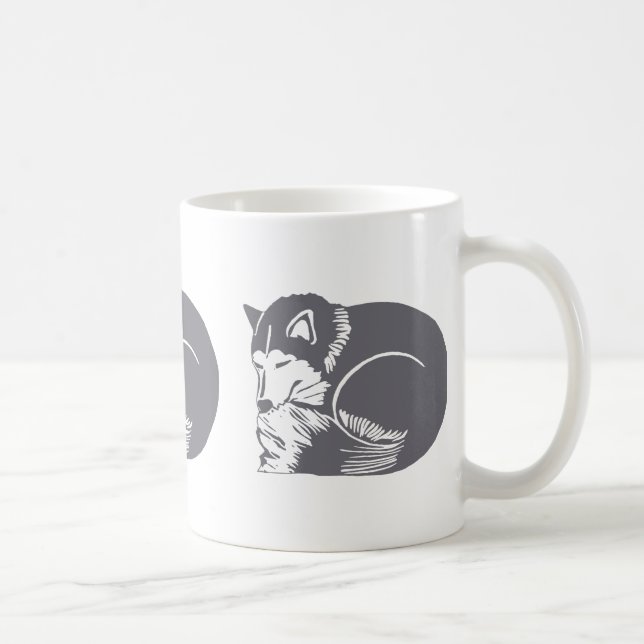 Sleeping Huskies Mug Drinkware (Right)