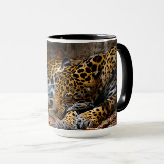 Sleeping Jaguar Coffee Mug by Julie Everhart
