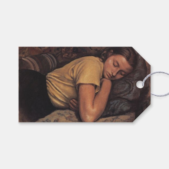 Sleeping Katya (by Serebriakova) Gift Tags (Front (Horizontal))