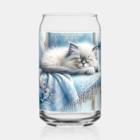 Sleeping Kitten Blue Cottagecore Dream