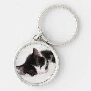 Sleeping Kitten Keychain