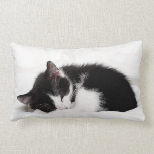Sleeping Kitten Lumbar Pillow