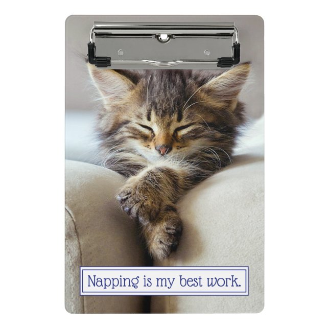 Sleeping Kitten Mini Clipboard (Front)