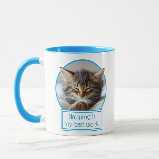 Sleeping Kitten Mug (Left)