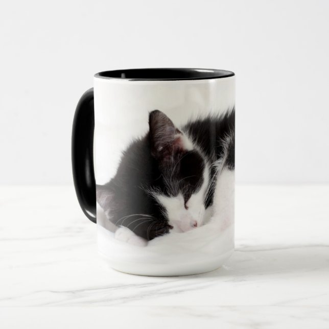 Sleeping Kitten Mug (Front Left)
