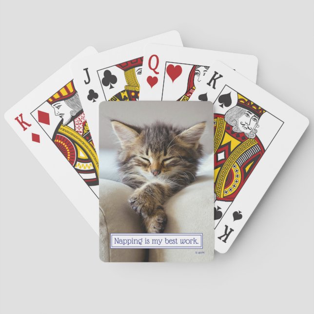 Sleeping Kitten Playing Cards (Back)