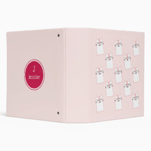 Sleeping Kitty Cat Pattern Binder