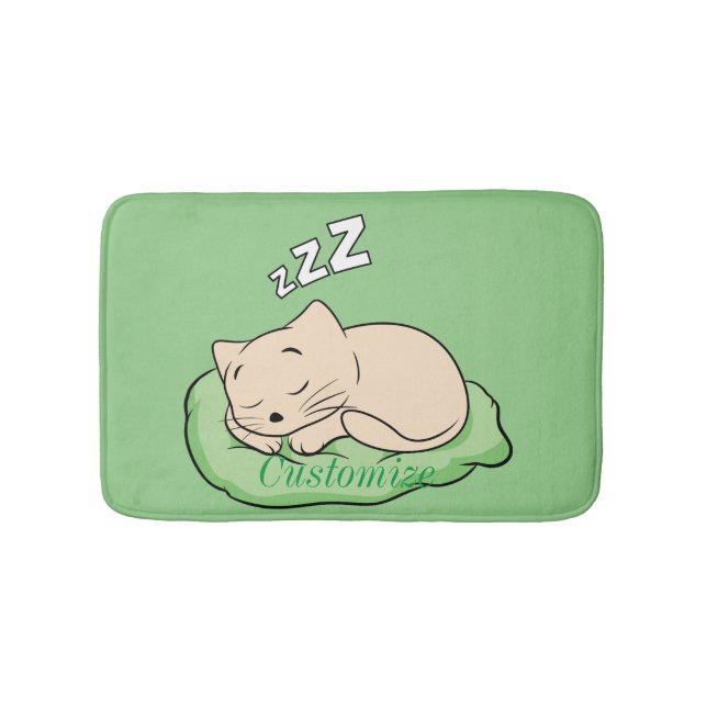 Sleeping Kitty Thunder_Cove Bath Mat (Front)