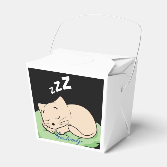 Sleeping Kitty Thunder_Cove Favor Box (Front Side)