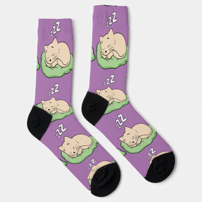 Sleeping Kitty Thunder_Cove Socks (Right)