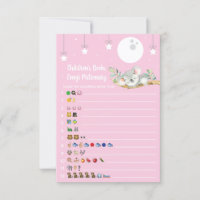 Sleeping Koala Baby Shower Game Emoji Pictionary I