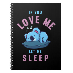Sleeping Koala Bear Zookeeper Lazy Koala Notebook