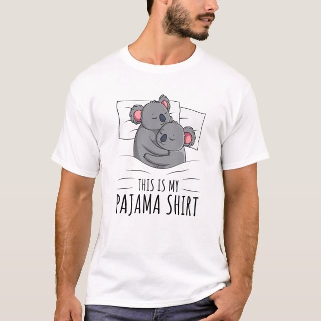 Sleeping Koala Lover Pajama T-Shirt (Front)